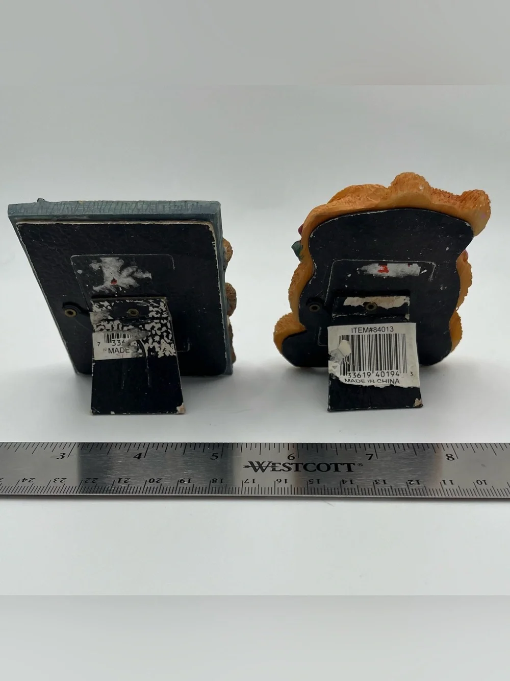 Cottagecore Teddy Bear Mini Sculpted Resin Picture Photo Frame - Set of 2
